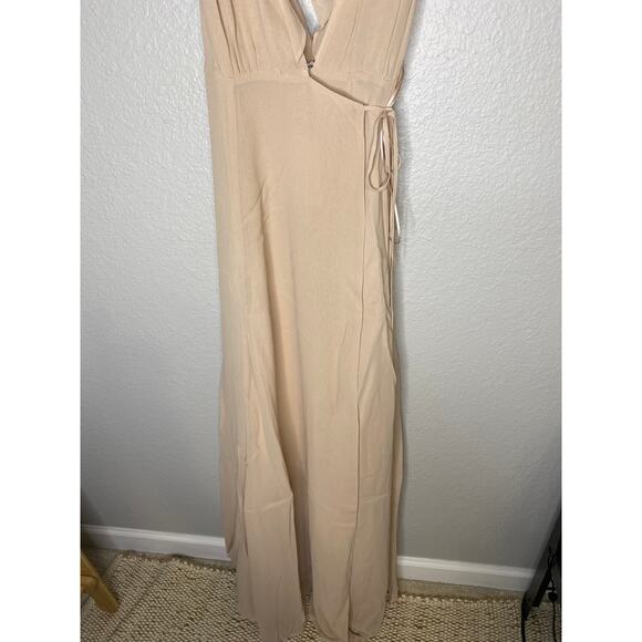 Reformation NWT Peppermint Maxi Gown Dress in Champagne M - Picture 3 of 9